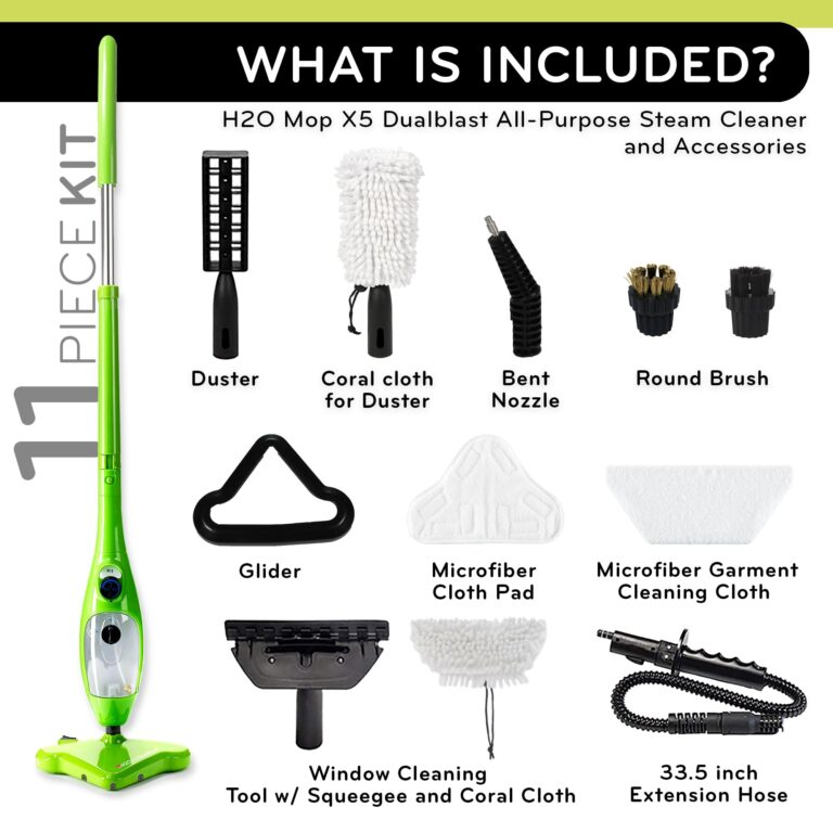 H2O MOP® X5 Steam Mop with Dualblast head and Handheld Steam Cleaner For Kitchen Tile Floors, Hardwood Floors, Grout Cleaner, Upholstery Cleaner and Carpets - Image 8