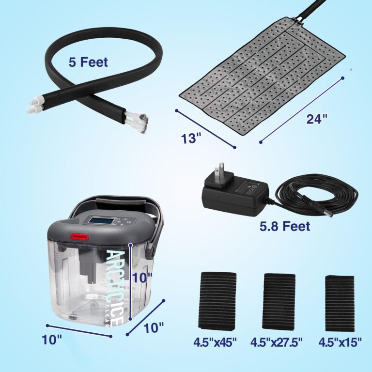 Circulating Cold Water Therapy Ice Machine Gen 2 by Arctic Ice Clear – for Knee, Elbow, Shoulder, Back Pain, Swelling, Sprains, Injuries (Arctic Ice Clear) (with Back Pad) - Image 4