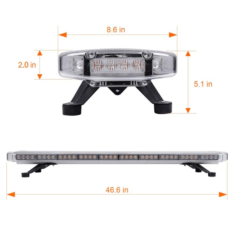 ASPL 47" 88 LED High Intensity Low Profile Roof Top Strobe Light Bar Emergency Warning Strobe Lights for Tow Truck Construction Vehicles (Amber) - Image 4