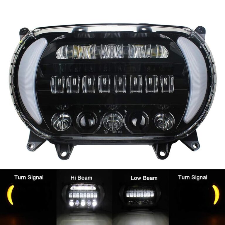 Atubeix Headlight LED Road Glide Motorcycle, Daytime Running Side Lights for 2015 2016 2017 2018 2019 2020 2021 2022 2023 Headlamp Replacement accessories(Black) - Image 5