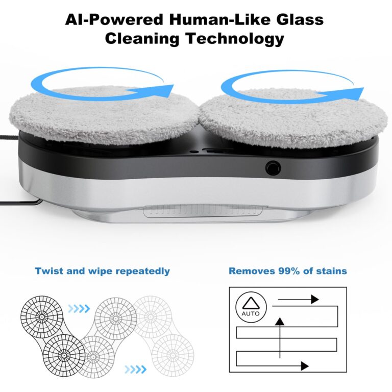 eTRY Smart Robot Window Cleaner, Auto Water Spray & AI Path Planning,Edge Detection & Remote Control, Window Cleaning Robot for Highrise Windows Glass Doors - Image 5
