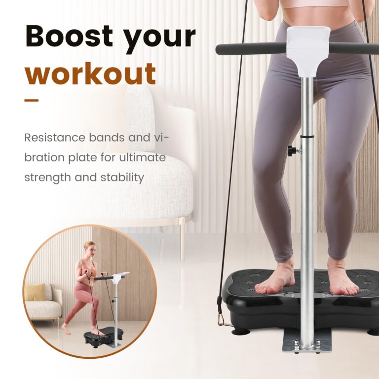 EILISON FIRMHOLD Handle Vibration Plate Exercise Machine for Lymphatic Drainage- Full Body Workout Vibration Platform for Weight Loss, 350lbs Vibration Plate for Beginners & Recovery (Handle Black) - Image 4