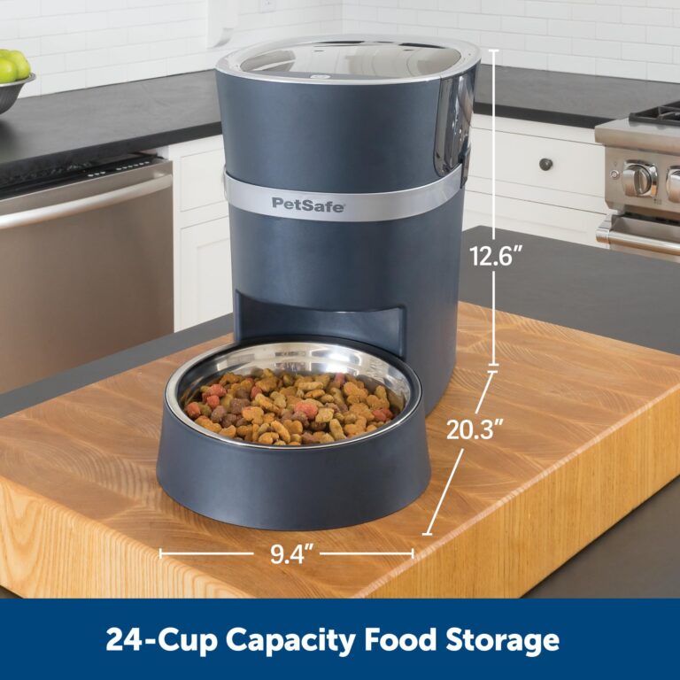 PetSafe Smart Feed Pet Feeder, Automatic Cat Feeder, Automatic Dog Feeder with App, Compatible with Alexa, Apple, Android, Backup Batteries for Power Outage, Black - Image 4