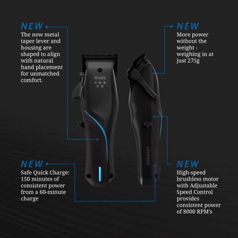 Wahl Professional 5 Star Vapor Clipper Corded and Cordless Operation F32 Adjustable Balding Blade Adaptable Speed - Image 4