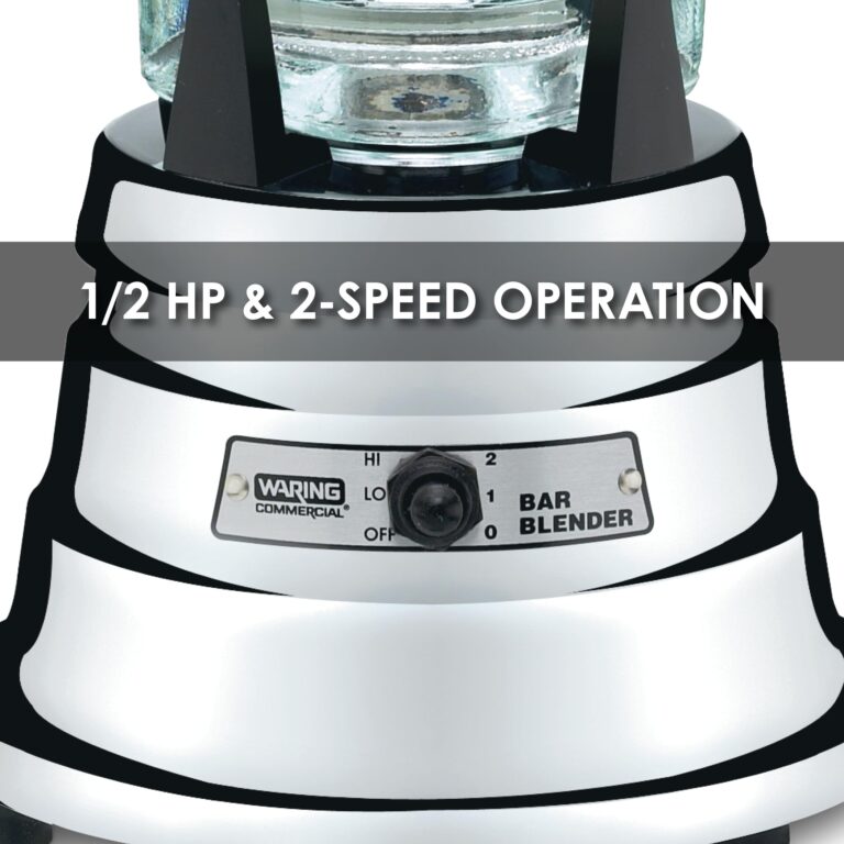 Waring Commercial BB900G 1/2 HP Chrome Bar Blender with 40-Ounce Glass Container Silver - Image 4