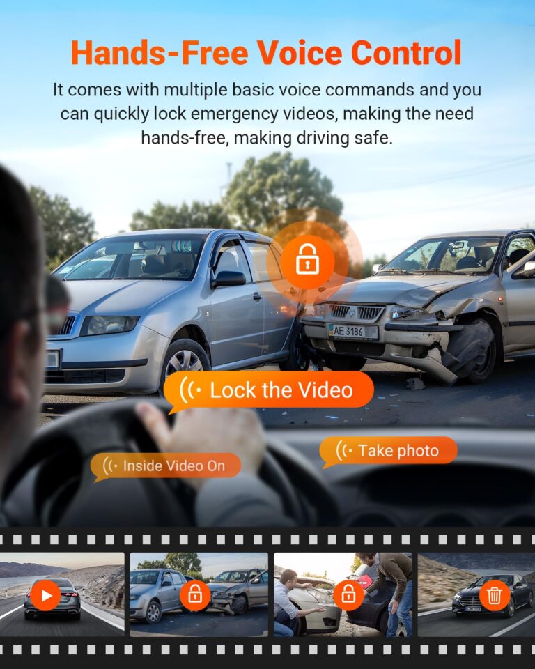 Vantrue S1 Pro 2.7K Dual Dash Cam Front and Rear, 5G WiFi 60FPS Hidden Dash Camera w/HDR Night Vision, STARVIS 2, Optional Remote Live View, GPS, Voice Control, 24/7 Parking Mode, Support 512GB Max - Image 3