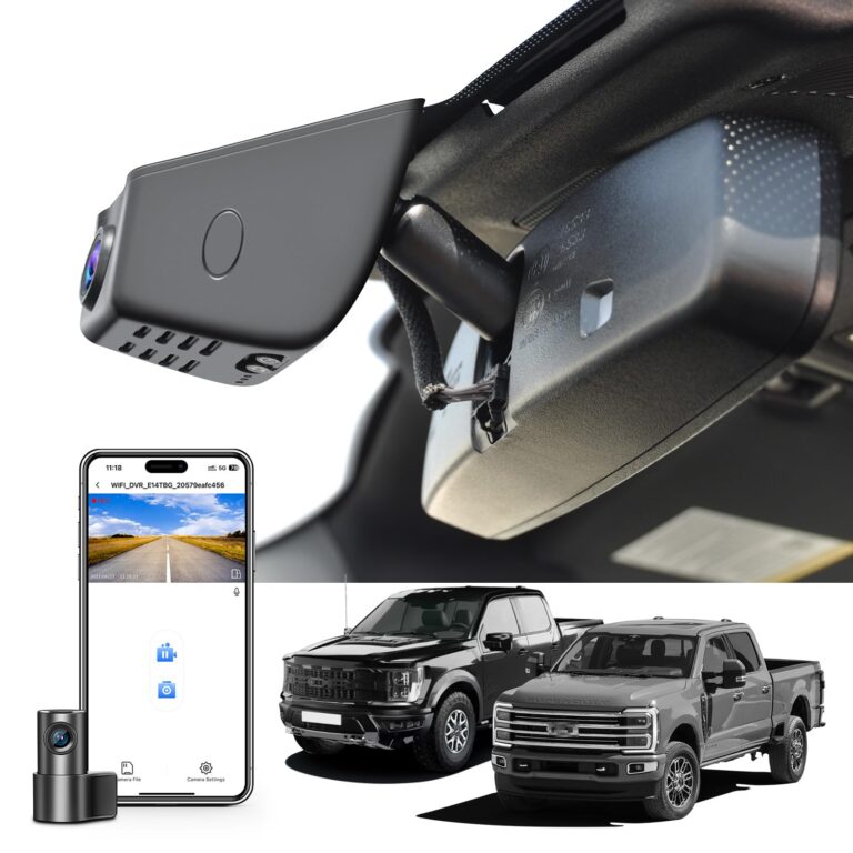 Mangoal Front 4K & Rear 1080P Dash Cam fit for Ford F150 2018-2025 F250/F350 Super Duty 2020-2025 XLT Lariat King Ranch Tremor Raptor Limited Platinum (Model A), Free App & WiFi, 128GB Card