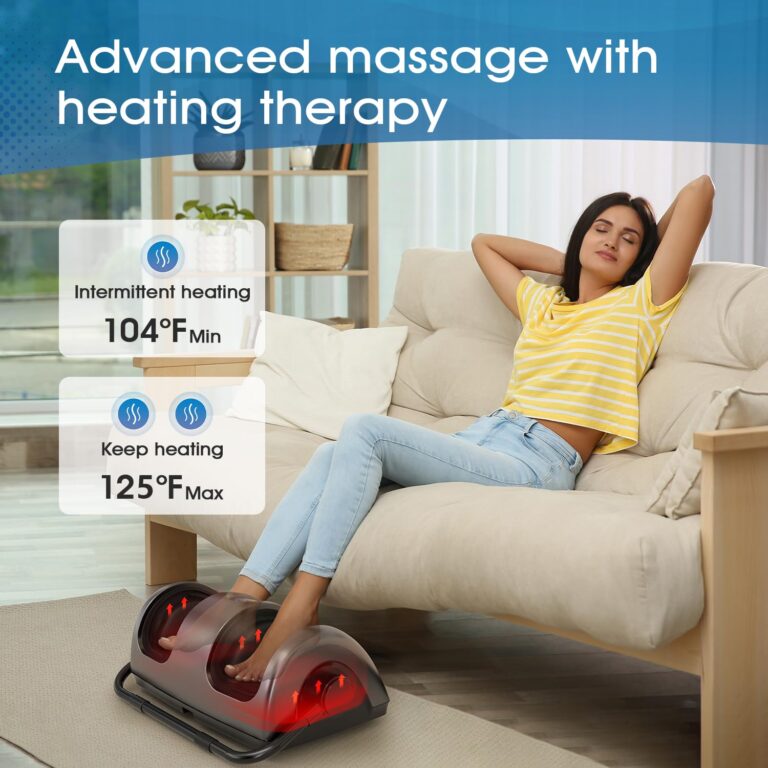 TISSCARE Shiatsu Foot Massager with Heat: FSA HSA Eligible Foot Massager for Plantar Fasciitis, Neuropathy, Circulation and Pain Relief, Massage Feet/Leg/Calf/Ankle at Home/Office, Gifts for Women Men - Image 4