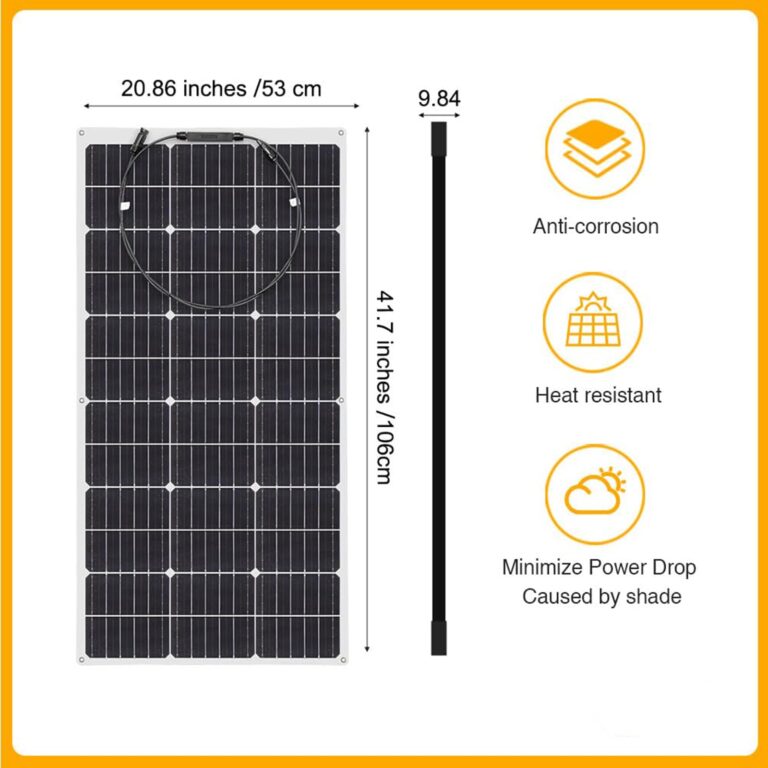 XINPUGUANG Solar Panel 12V 200W System Kit 100W Flexible Solar Panel Monocrystalline Battery Charger with Extension Cable 20A Charge Controller Power for RV Boat Cabin Car Trailer(200W-1) - Image 7