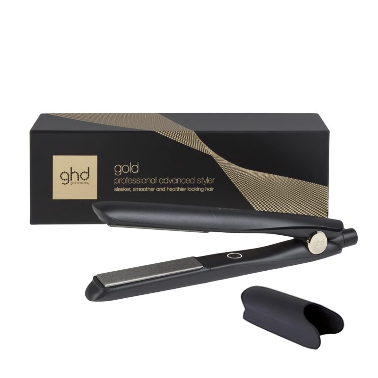 ghd Gold Styler Essentials Duo ― Gold 1" Flat Iron Hair Straightener (Black) with Bodyguard Heat Protection Hair Spray (4 fl. oz.) - Image 2