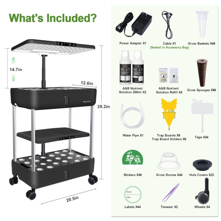 Hydroponics Growing System Indoor Garden - DRYADES 44 Pods Herbs Garden Kit Indoor with LED Grow Light Grow Anything Plants Germination Kit (No Seeds) Harvest Vegetable Lettuce for Home Kitchen - Image 3