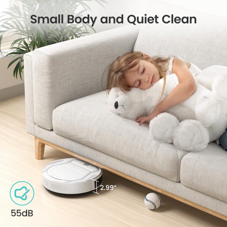 Lefant Robot Vacuum Cleaner, Strong Suction, 120 Mins Runtime, Slim, Low Noise, Automatic Self-Charging, Wi-Fi/App/Alexa Control, Ideal for Pet Hair Hard Floor and Daily Cleaning, M210 - Image 2