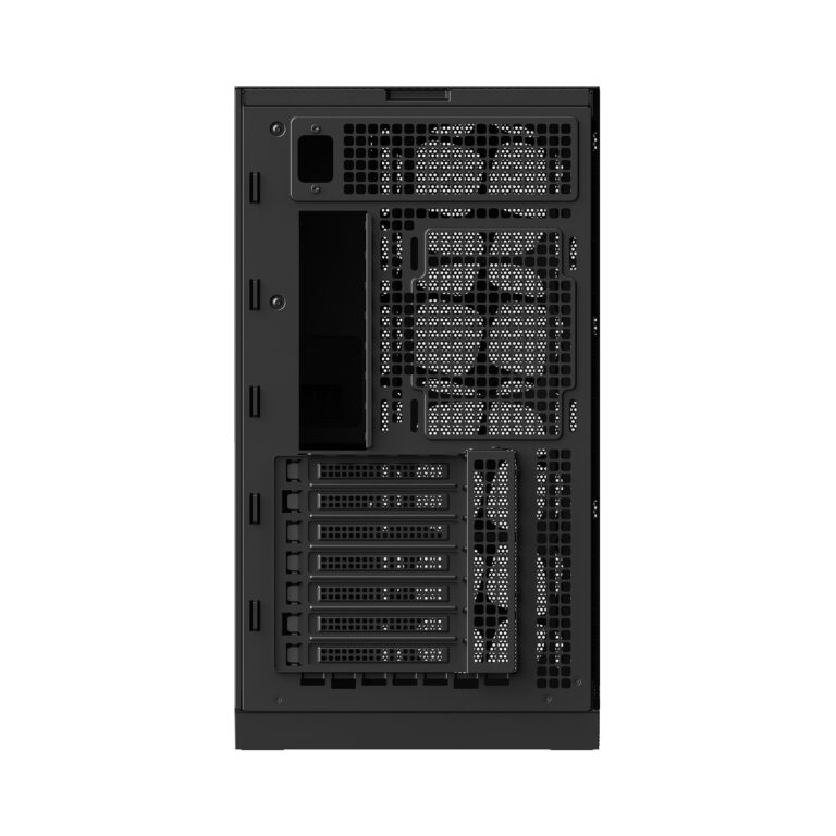 Geometric Future M5 Vent Mesh Panel Tempered Glass Mid Tower, E-ATX/ATX Gaming Case, High Airflow, 1.2mm Steel, Type C, Support 420/360 Radiator, ARGB PWM 140m fan x 5 Pre-Installed, Black, GEO-M5VF-B - Image 3