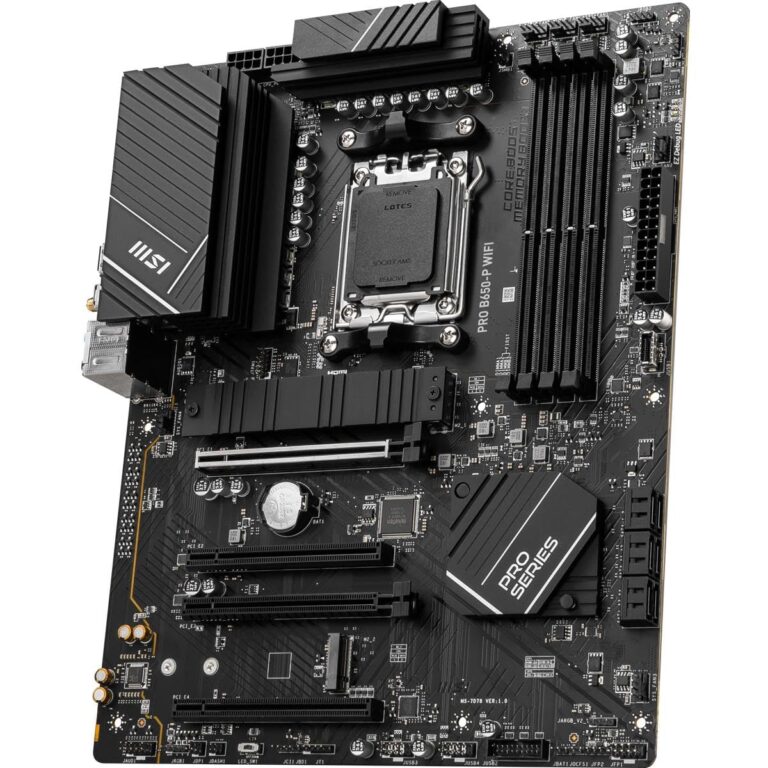 MSI PRO B650-P WiFi ProSeries Motherboard (AMD AM5, ATX, DDR5, PCIe 4.0, M.2, SATA 6Gb/s, USB 3.2 Gen 2, HDMI/DP, Wi-Fi 6E, AMD Ryzen 7000 Series Desktop Processors) - Image 5
