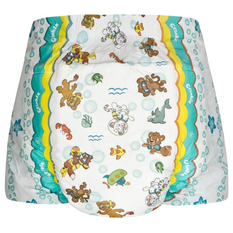 Crinklz Tab-Style Briefs Adult Printed Diapers, Aquanaut, Large, Case/60 (4/15s) - Image 3