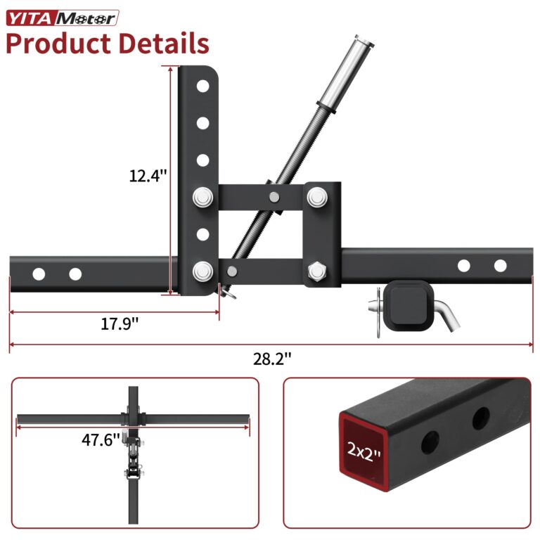 YITAMOTOR ATV/UTV Manual Implement Lift 1-Point Lift System Fits 2 Inch Receiver, 50 Inches Width - Image 7