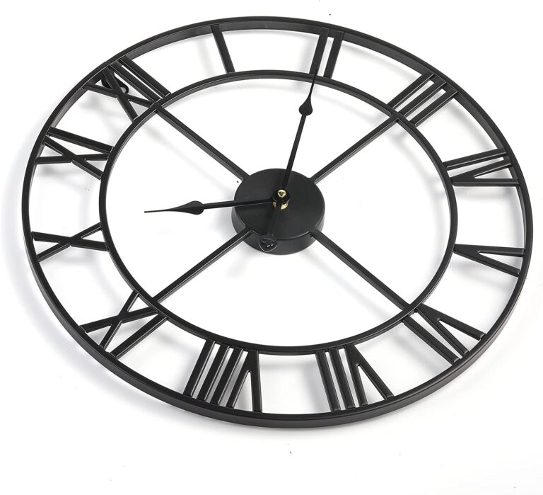 1st owned Large Wall Clock Metal Retro Roman Numeral Clock, Modern Round Wall Clocks Almost Silent, Easy to Read for Living Room/Home/Kitchen/Bedroom/Office/School Decor (Black, 40 Inch) - Image 7