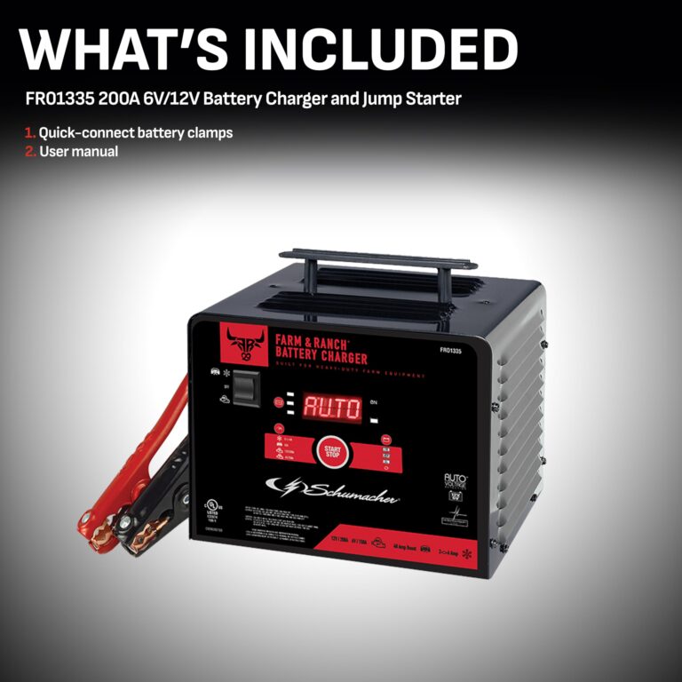 Schumacher Electric Farm and Ranch Battery Charger and Engine Starter, FR01335, 4-in-1, Fully Automatic, 200A/150A Engine Start, 40/20 Amp Boost Mode, 6V/12V, for Automotive & Marine Batteries - Image 5