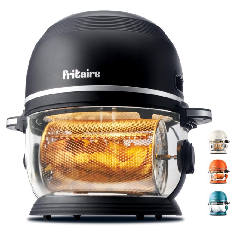 Non-Toxic Air Fryer - Glass AirFryer 5 Quart w/ 360 Visibility, Self-Cleaning, 400F Vortex Air Fryer for Even Cooking, BPA-Free Teflon Free, 6-in-1 Functions, Rotisserie, Roast, Bake, Black