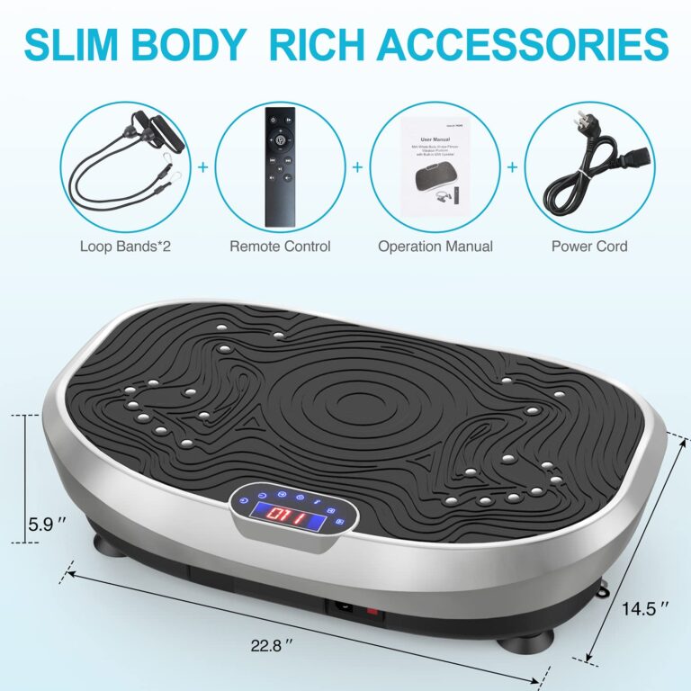 AXV Vibration Plate Exercise Machine Whole Body Workout Music Vibrate Fitness Platform Lymphatic Drainage Machine for Weight Loss Shaping Toning Wellness Home Gyms Workout - Image 3