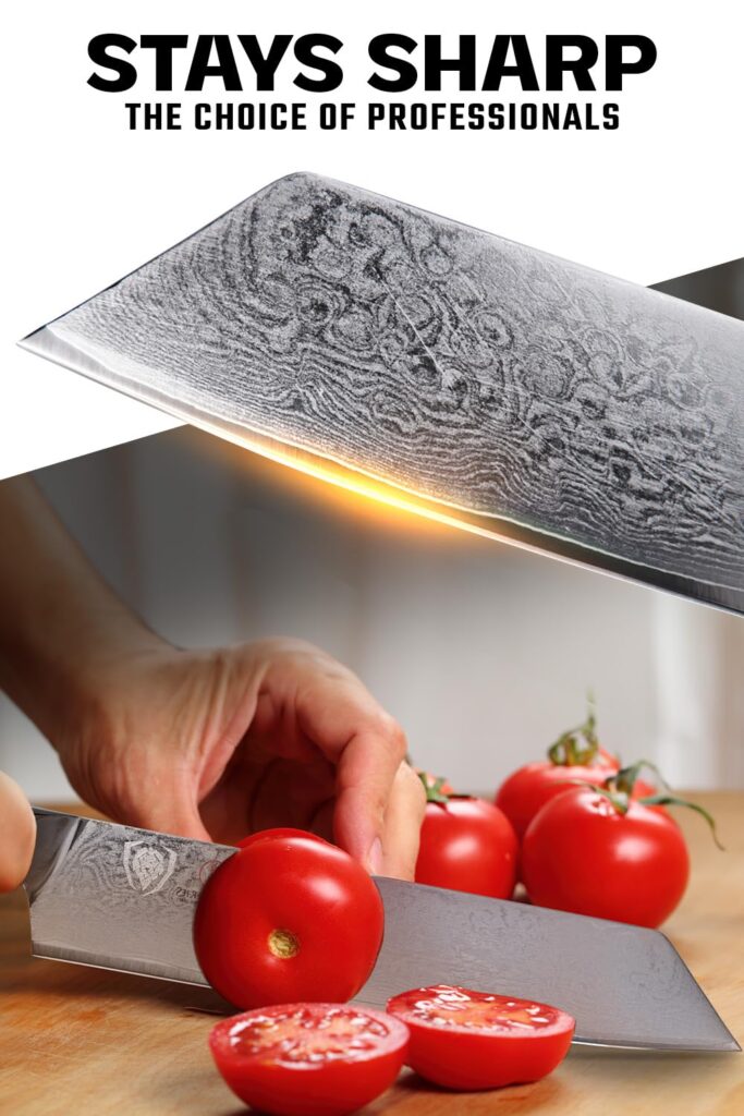 Dalstrong Kiritsuke Chef Knife - 8.5 inch - Shogun Series Elite - Damascus - Japanese AUS-10V Super Steel Kitchen Knife - Premium Black G10 Handle - Razor Sharp Knife - Chef's Knife - w/Sheath - Image 8