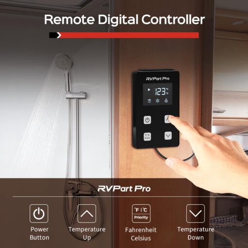 RV Tankless Water Heater Propane Gas, RVPart Pro, with 15"x15" White Door and Remote Controller, DC 12V, 7×24 Technical Support, High Altitude, Easy Installation, Compatible with All RVs,GT42,White - Image 4
