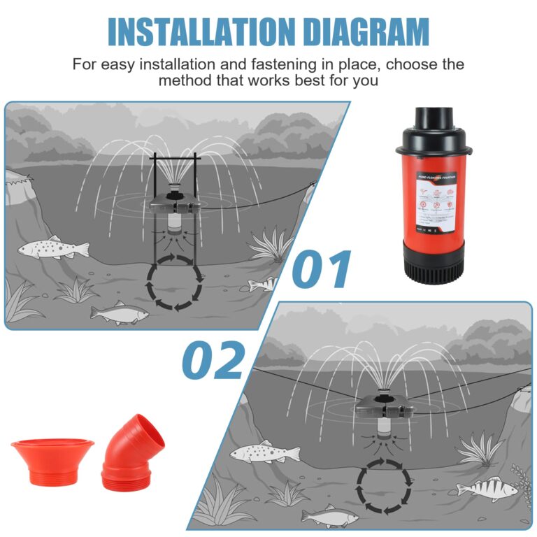 Goldlife Pond Fountain Aerator, F1-4 1HP 750W 110V PowerfuI Floating Pond Fountain Pump With 100 FT Power Cord, Outdoor Pond Aerating Fountains Cascade Pump for Small Large Ponds Lake Pond Jet System - Image 3