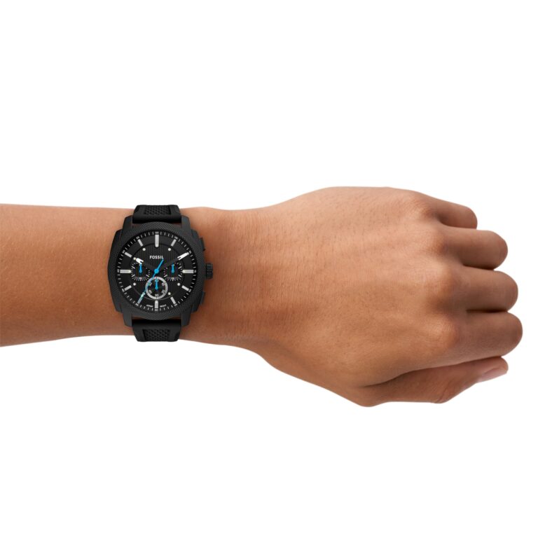 Fossil Men's Machine Chronograph Black Silicone Watch - Image 5