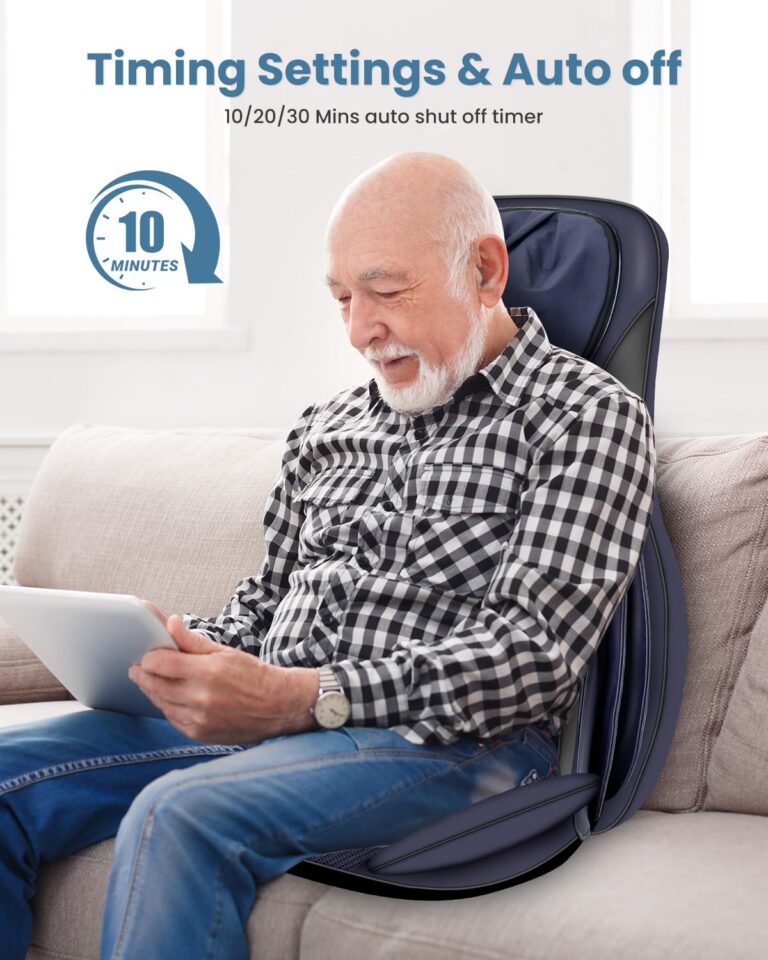 COMFIER Shiatsu Back Massager with Heat,Massage Chair Pad with Tapping,Kneading Massage Seat Cushion with Compression,Adjustable Height Chair Massager for Office Chairs,Gift for Mom,Dad - Image 4