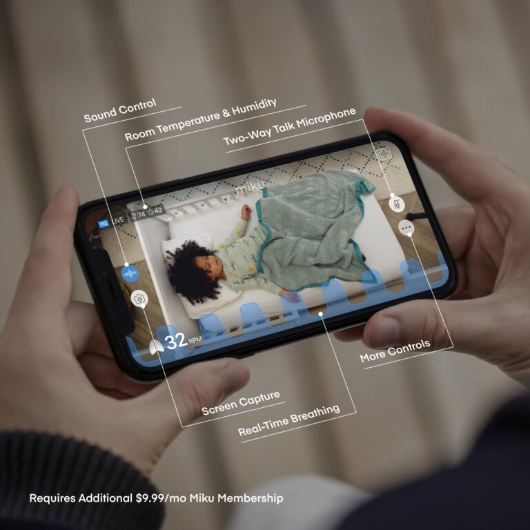 Miku Pro (Upgraded) Smart Baby Monitor Camera & Wall Mount, Real Time Breathing & Sleep Tracking, Contact Free, Instant Alerts, Safe Sleep, Requires Additional Monthly Membership - Image 5