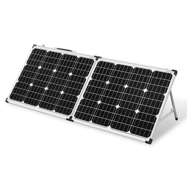 DOKIO Foldable Solar Panel 100 Watt Monocrystalline Solar Suitcase Portable with Controller to Charge 12V Batteries (All Types: Vented AGM Gel) Caravan RV Boat Camper…