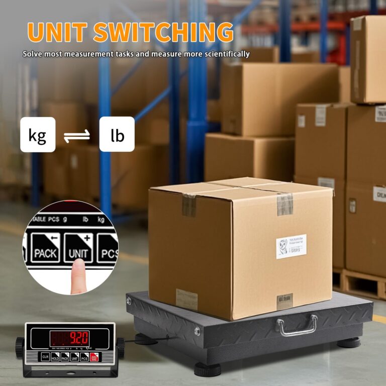 WISHSOM 660lbs Heavy Duty Postal Scale with Steel, Ultra Durable Large Verstile Digital Shipping Scale, Scale for Packages/Pets/Luggage/Warehouse/Office/Orchard/Body Weight/Home/Commerce/Industry - Image 6