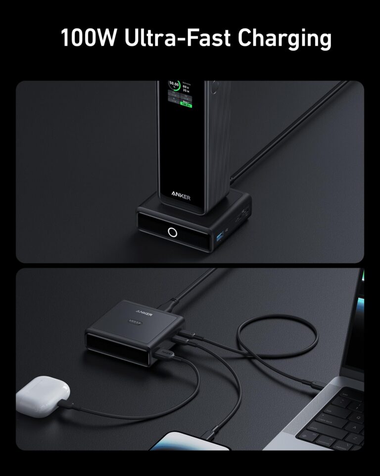 Anker Charging Base, 100W Fast Charging with 4 Ports Prime Power Bank Prime Power Bank, 27,650mAh 3-Port 250W Portable Charger (99.54Wh) - Image 5