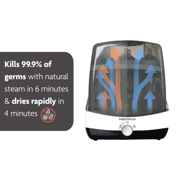 Baby Brezza 10 Minute Baby Bottle Sterilizer + Dryer - Superfast Electric Steam Sterilization - Universal Sterilizing for All Bottles, Pacifiers + Breast Pump Parts - Image 7
