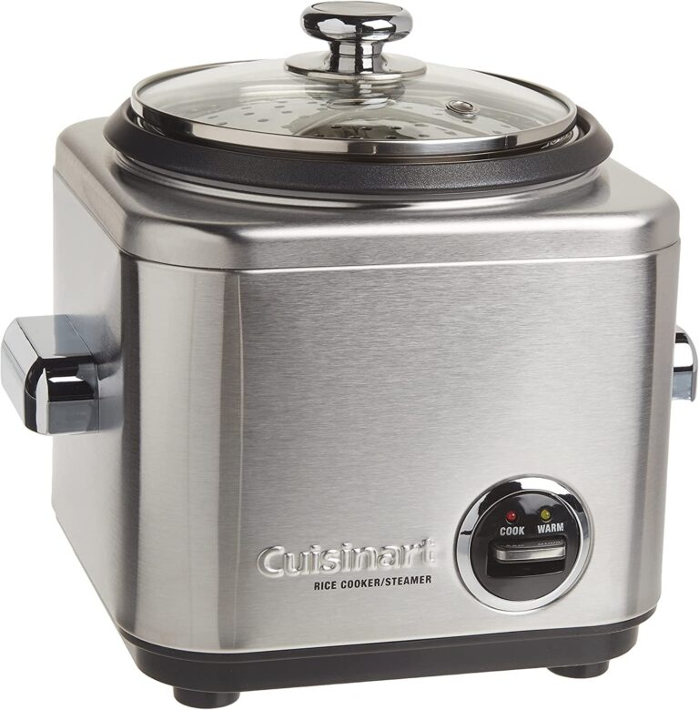 Cuisinart MSC-400 3-In-1 Cook Central 4-Quart Multi-Cooker: Slow Cooker, Brown/Saute, Steamer, Silver & CRC-400P1 4 Cup Rice Cooker, Stainless Steel Exterior - Image 3