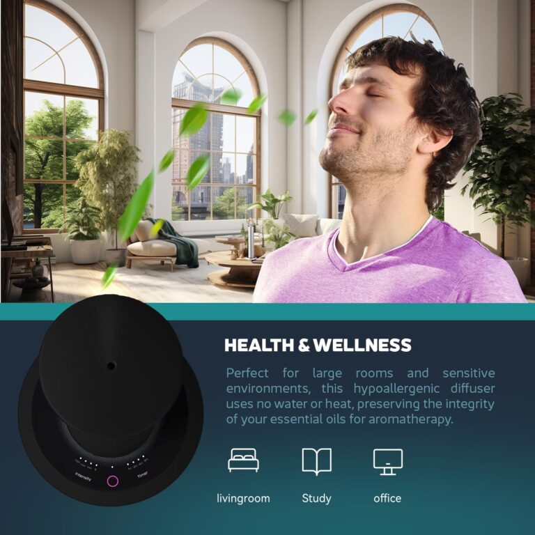 Difair Waterless Essential Oil Diffuser - Wireless Aromatherapy Diffuser Oil Machine - Fragrance Scent Diffusers for Home - Cold Air Diffuser for Office - Aroma Diffuser for Home, Hotel, Spa - Image 3