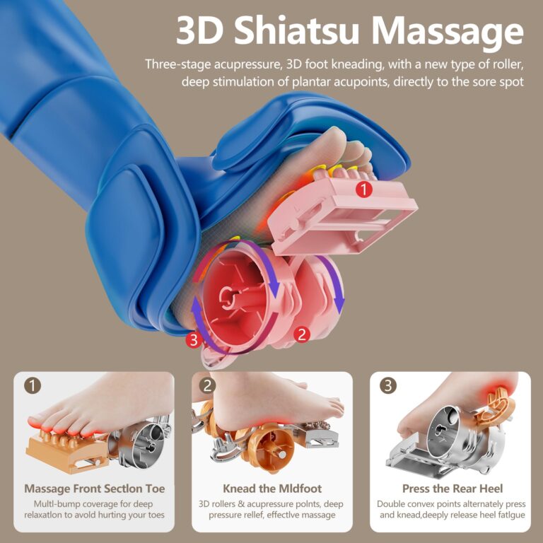 COMFYTHERA Shiatsu Foot and Leg Massager with Heat, Calf Massager, Deep Kneading Therapy Foot Massager for Plantar Fasciitis Relief, Gifts for Mom, Dad, Women and Men - Image 5