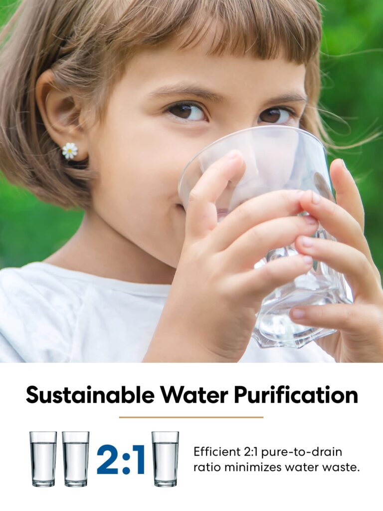 Brio Reverse Osmosis Water Filtration System, 700 GPD, 2:1 Pure to Drain, Tank-Less, Under Sink Faucet Mount - Image 4