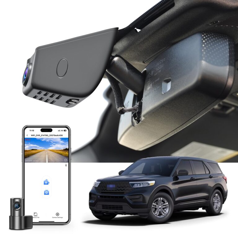 Mangoal Front 4K & Rear 1080p Dash Cam for Ford Explorer U625 2020 2021 2022 2023 2024, Base XLT ST_Line Limited Timberline Platinum King Ran(Model A), UHD 2160P Video, WiFi & App, 128GB Card
