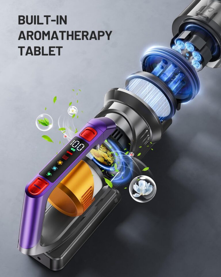 Cordless Vacuum Cleaner, 550W/45KPA Self-Standing Vacuum Cleaners for Home, Max 60Mins Anti-Tangle Stick Vacuum with Aromatherapy, Dual-Handheld Lightweight Vacuum for Pet Hair, Carpets, Hardwood - Image 3