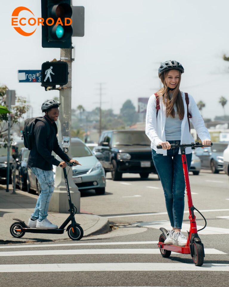 ECOROAD Electric Scooter EC6, 400W Peak Motor & 19 MPH Adults Commuting Scooters, 15 Miles Long Range Electric Kick Scooters, 8.5" Pneumatic Tires Lightweight Foldable E-Scooter with Turn Signals - Image 3