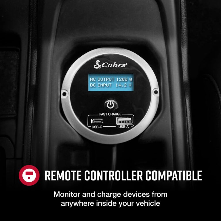 Cobra PRO 2500W Professional Grade Power Inverter, Portable – 2500-Watt Car Charger, 4 Grounded AC Outlets, 2 Fast Charge USB Ports and Remote Controller (CPIALCDG1) Compatible - Image 4