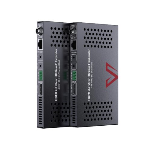 AV Access HDBaseT HDMI Extender Over Cat5e/6/6a/7 Ethernet up to 330ft/100m 4K@60Hz, Supports HDCP2.2, HDMI2.0, Bi-Directional IR and RS232 Pass-Through, Auto EDID, PoE, CEC, Dolby Vision(4KEX100-H2)
