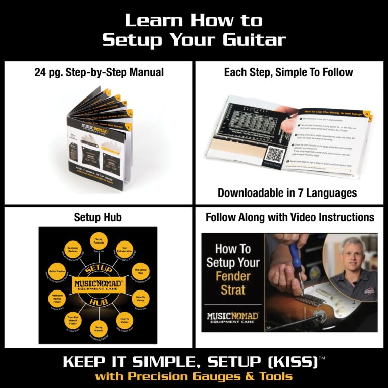 MusicNomad KEEP IT SIMPLE, SETUP (KISS)™ Starter Kit Bundle - 6 pc. Gauge Set, 26 pc. Guitar Tech Tool Set, 11 pc. Truss Rod Wrench Set (MN609) - Image 3