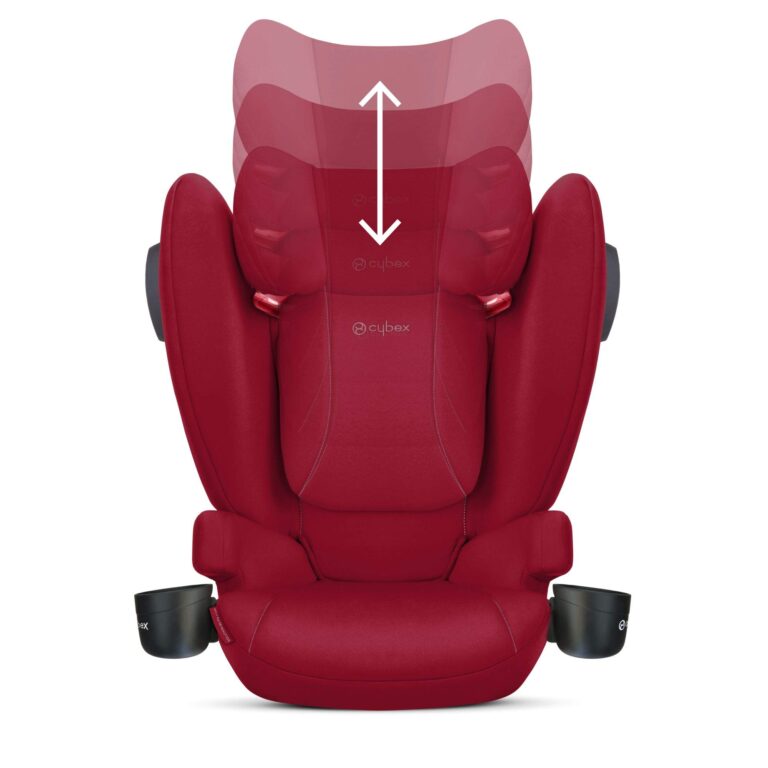 CYBEX Solution B2 fix+ Lux High Back Booster Seat, Lightweight Booster Seat, Secure Latch Installation, Linear Side Impact Protection, Reclining 12-Position Height Adjustable Headrest, Dynamic Red - Image 6