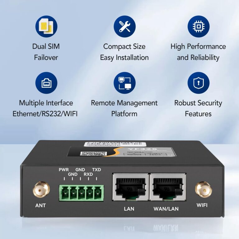 4G VPN Router, Industrial 4G LTE Router Yeacomm YF325 WiFi Modem Router Unlocked with Dual Sim Card Slot, RS232, External Antenna Cellular Modem in North/South America, NOT for Verizon - Image 4