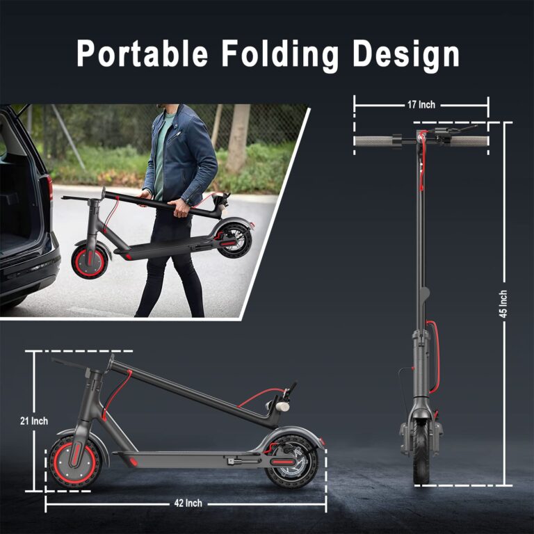 Electric Scooter for Adults - 350W Motor,Up to 19 MPH, 8.5" Solid Tires Portable Foldable Commuting Scooter for Adults with Double Braking System and App, 20 Miles Long-Range - Image 3
