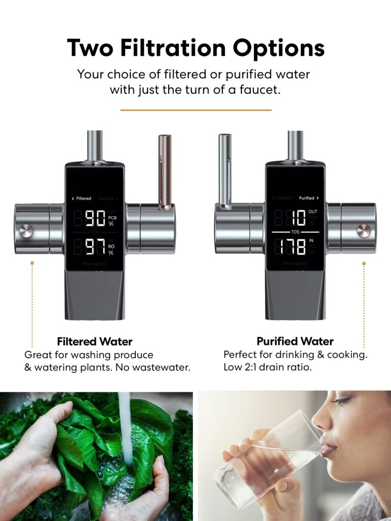 Brio Reverse Osmosis Water Filtration System, 700 GPD, 2:1 Pure to Drain, Tank-Less, Under Sink Faucet Mount - Image 6
