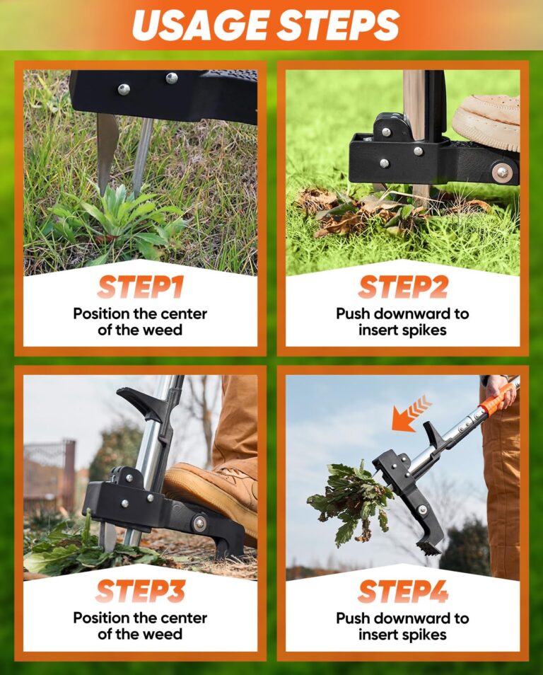 Saker Weed Puller Tool Stand Up Garden Tool with Long Handle & Stainless Steel Claws + 22V Cordless Electric Garden Tiller, 9-Inch Tilling Width, 6.3-Inch Depth, 2 Batteries & Charger Included - Image 4