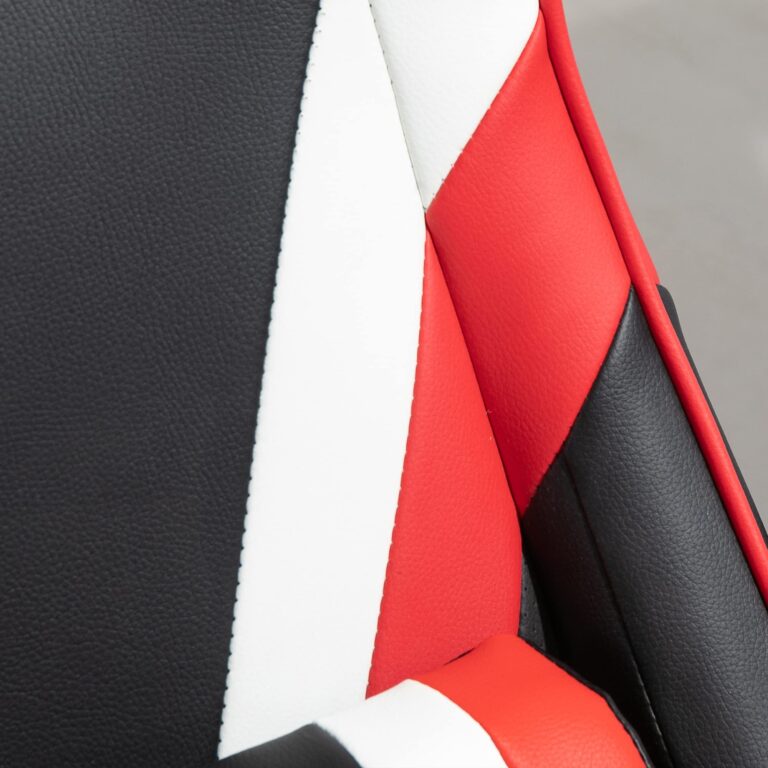 Vinsetto Gaming Chair, Racing Style Computer Recliner with Lumbar Support, Footrest and Cup Holder, Black/White/Red - Image 2